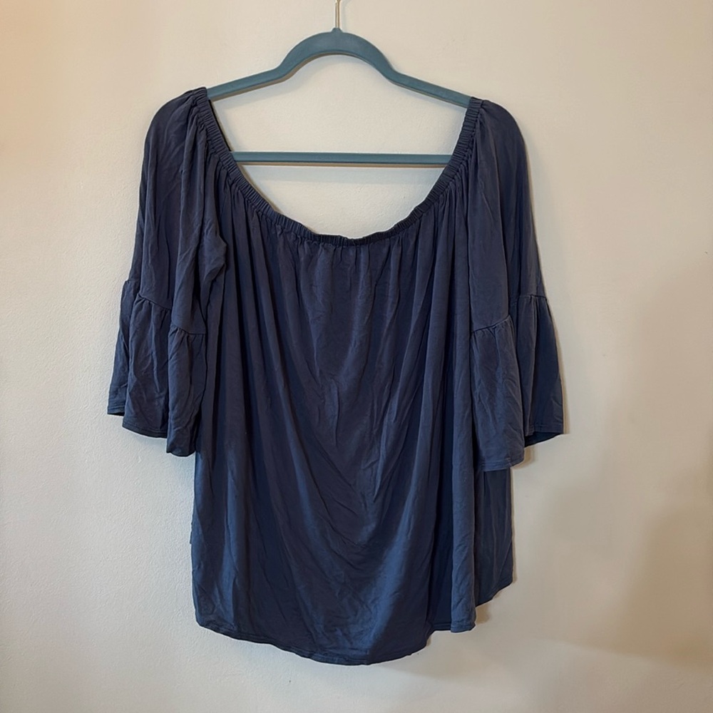 Off the Shoulder Top with Bell Sleeves
